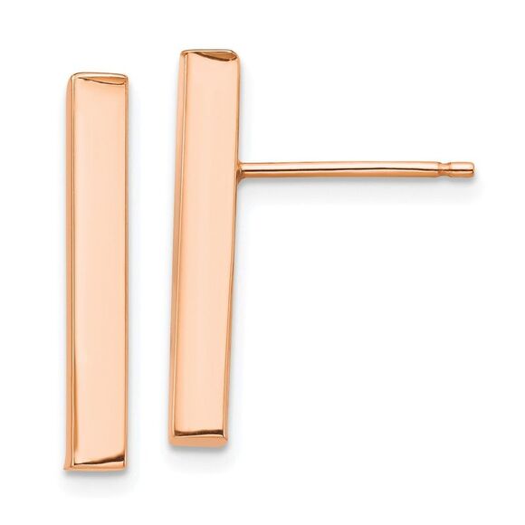 Kazi Luxury 14k Rose Gold Polished 3mm Post Earrings